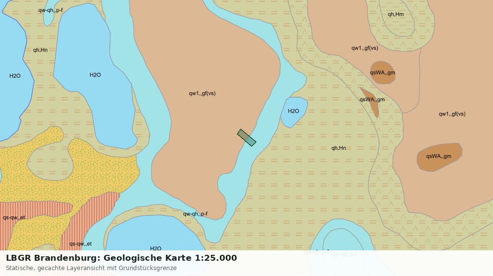 Statische Kartenansicht: LBGR Brandenburg: Geologische Karte 1:25.000
