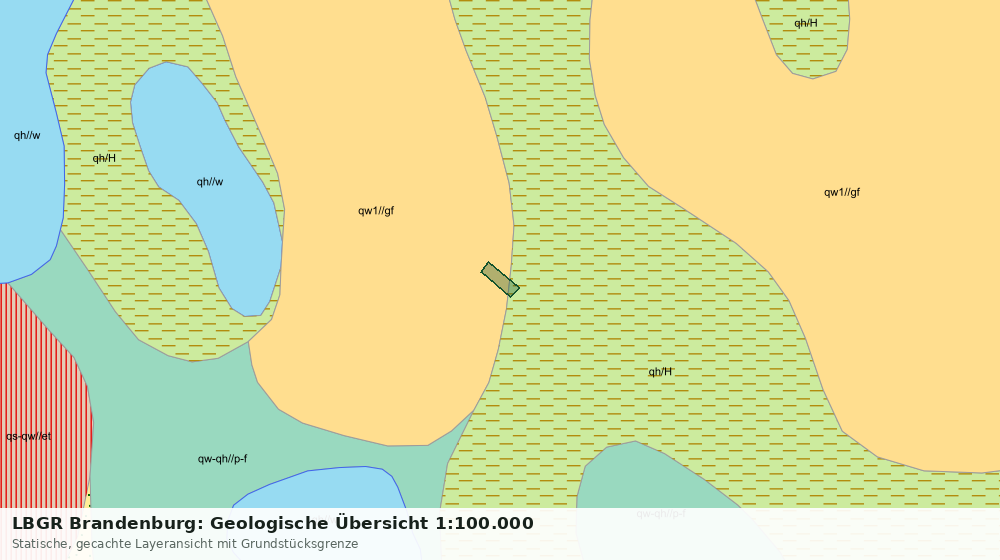 Statische Kartenansicht: LBGR Brandenburg: Geologische Übersicht 1:100.000