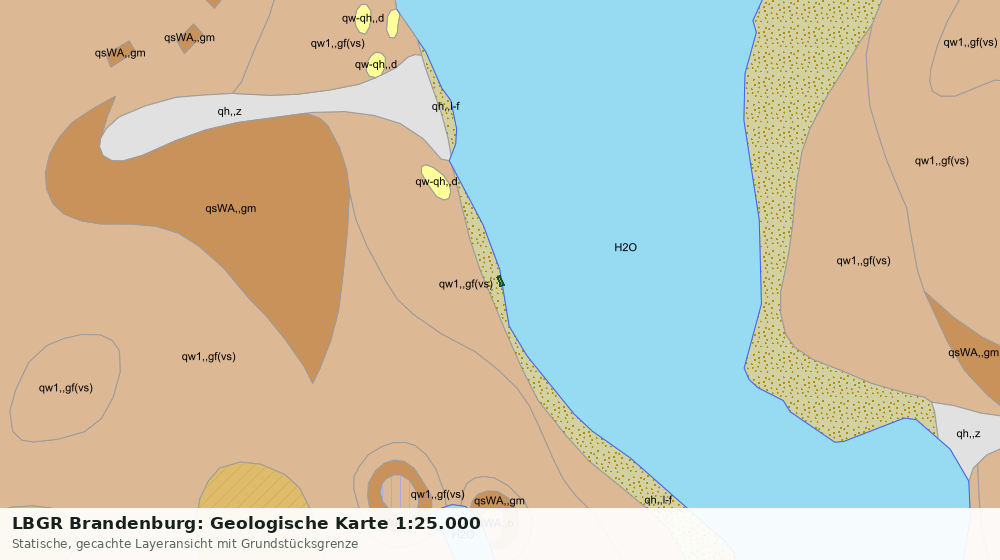 Statische Kartenansicht: LBGR Brandenburg: Geologische Karte 1:25.000
