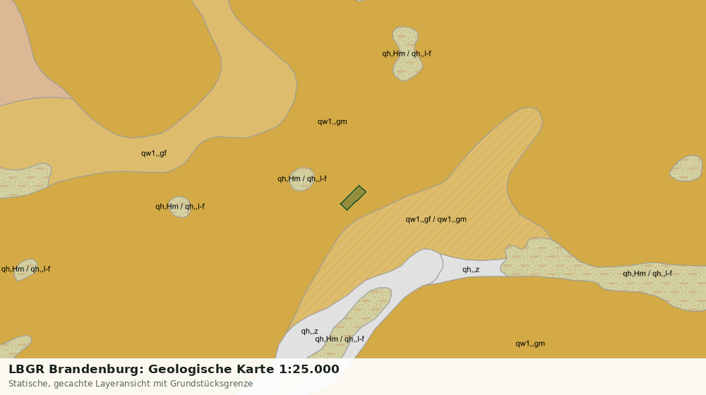 Statische Kartenansicht: LBGR Brandenburg: Geologische Karte 1:25.000