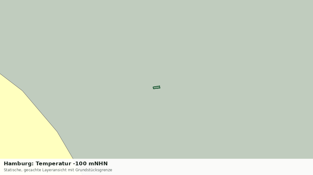 Statische Kartenansicht: Hamburg: Temperatur -100 mNHN