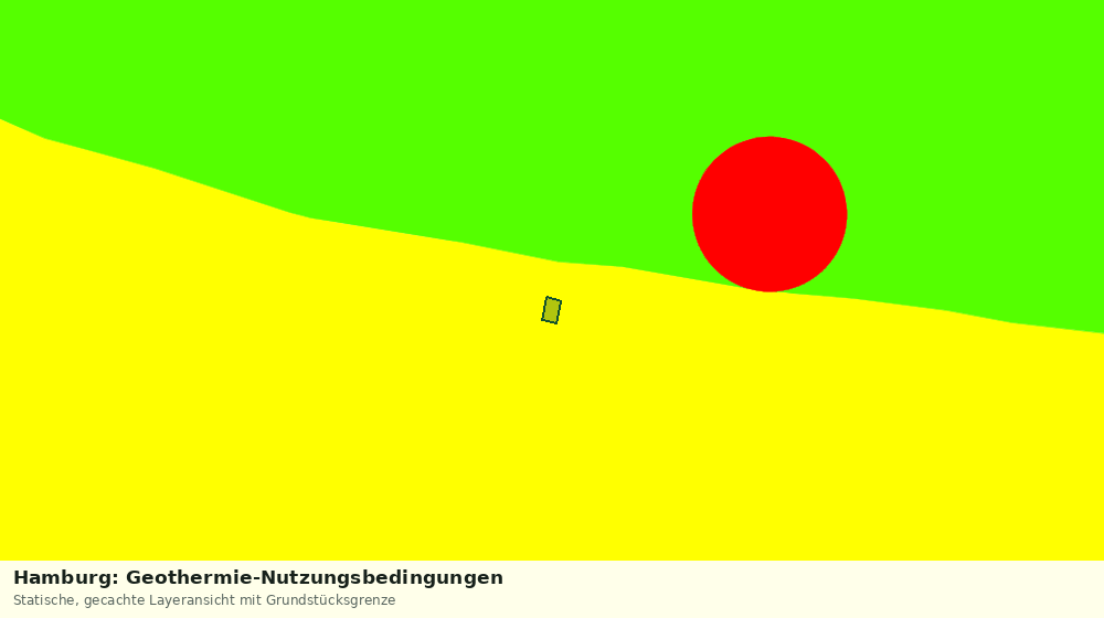 Statische Kartenansicht: Hamburg: Geothermie-Nutzungsbedingungen