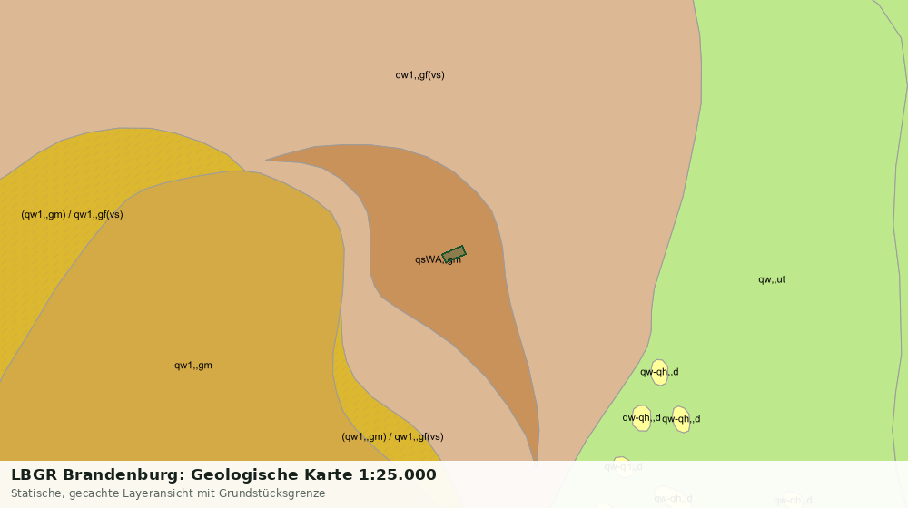 Statische Kartenansicht: LBGR Brandenburg: Geologische Karte 1:25.000