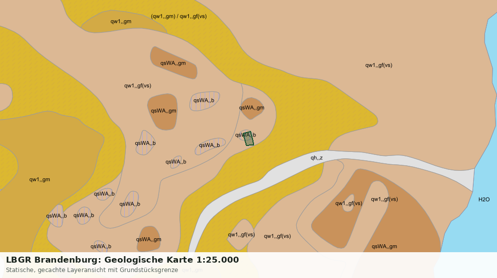 Statische Kartenansicht: LBGR Brandenburg: Geologische Karte 1:25.000