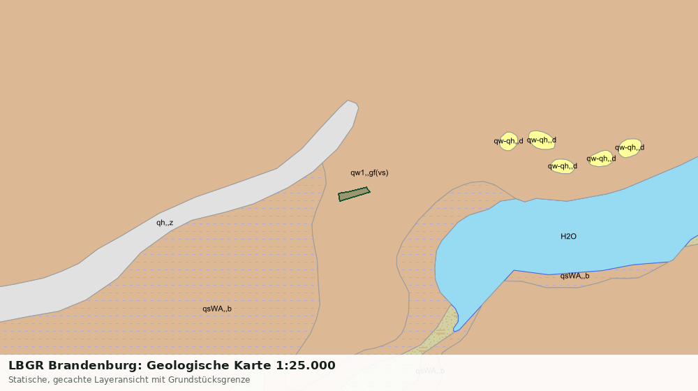 Statische Kartenansicht: LBGR Brandenburg: Geologische Karte 1:25.000