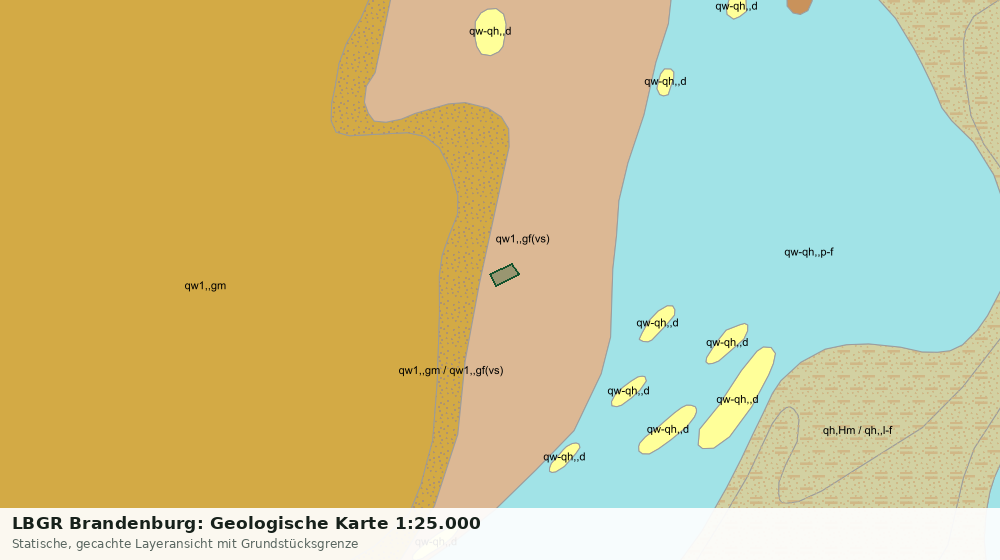 Statische Kartenansicht: LBGR Brandenburg: Geologische Karte 1:25.000