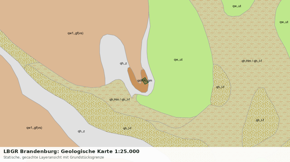 Statische Kartenansicht: LBGR Brandenburg: Geologische Karte 1:25.000