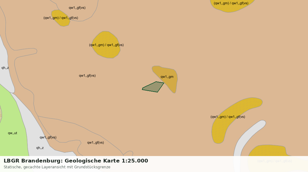 Statische Kartenansicht: LBGR Brandenburg: Geologische Karte 1:25.000