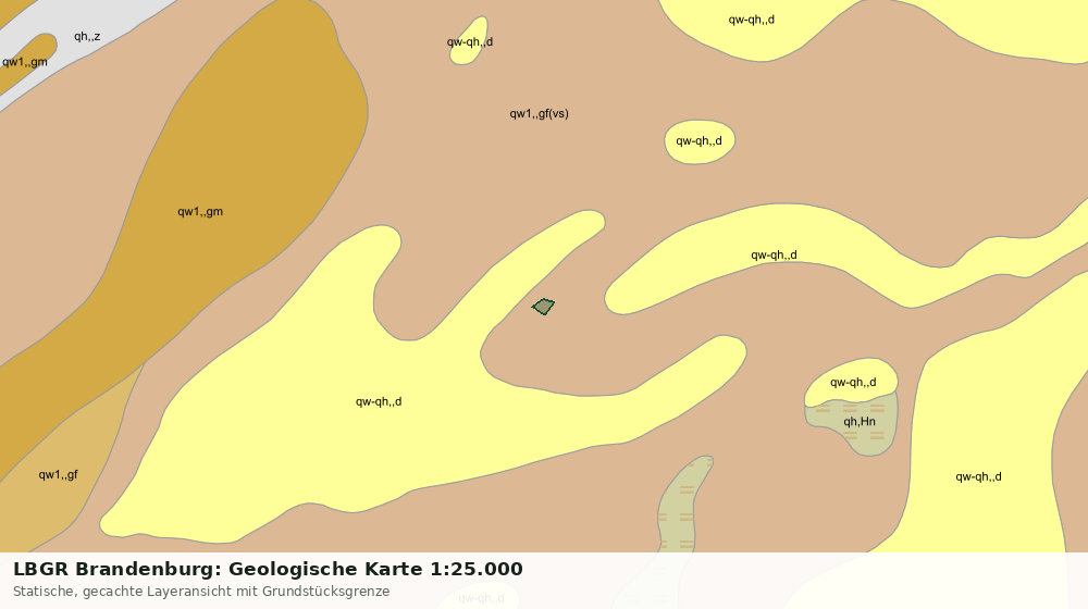 Statische Kartenansicht: LBGR Brandenburg: Geologische Karte 1:25.000