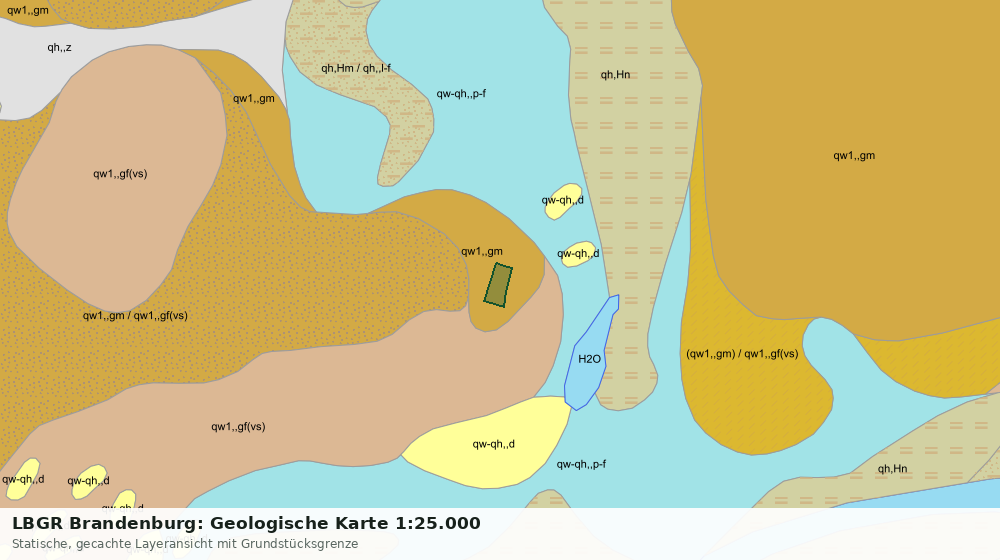 Statische Kartenansicht: LBGR Brandenburg: Geologische Karte 1:25.000