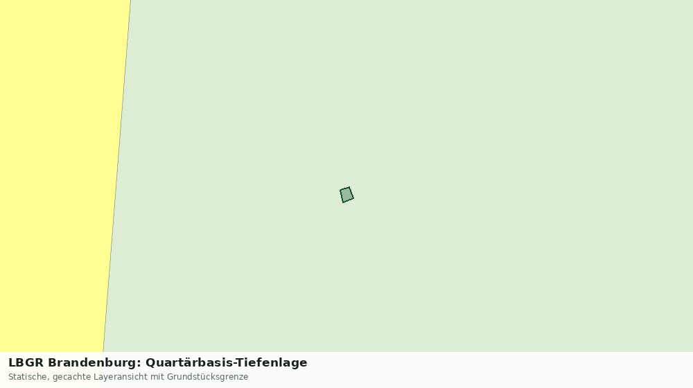 Statische Kartenansicht: LBGR Brandenburg: Quartärbasis-Tiefenlage