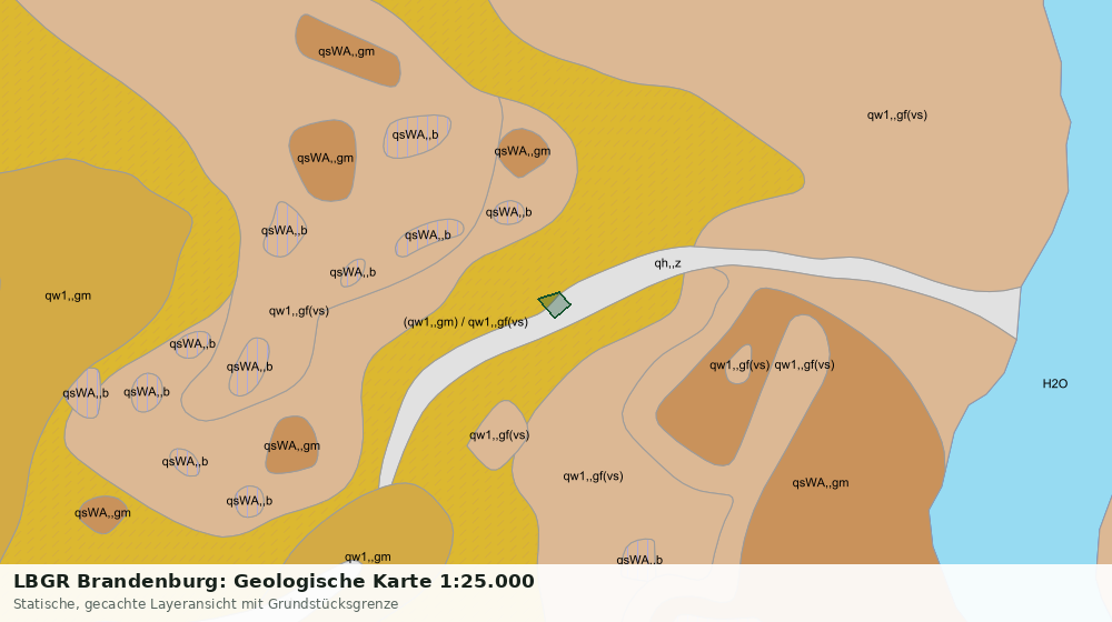 Statische Kartenansicht: LBGR Brandenburg: Geologische Karte 1:25.000