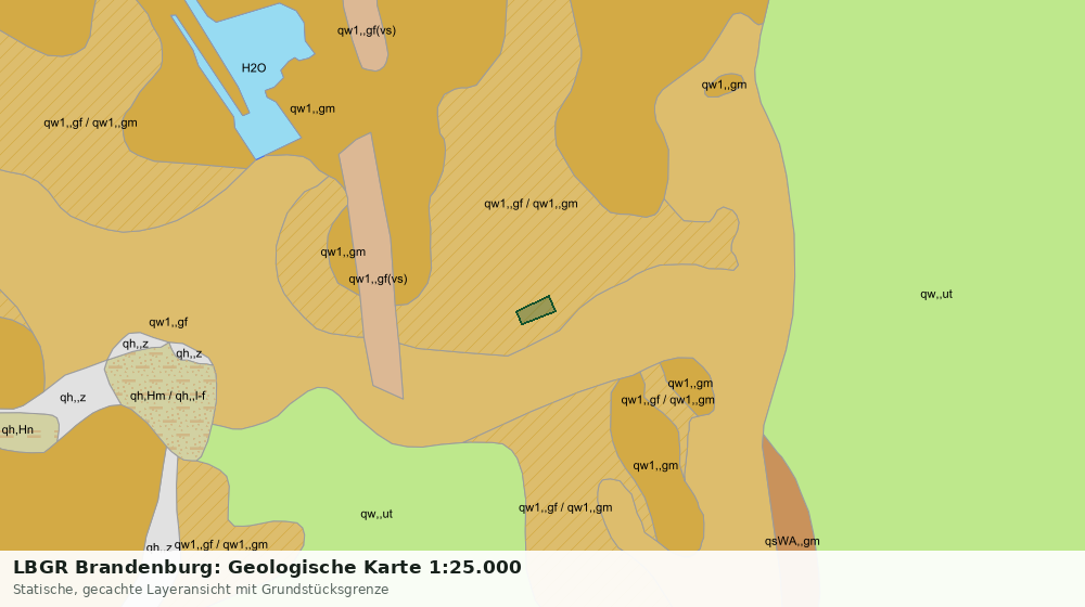 Statische Kartenansicht: LBGR Brandenburg: Geologische Karte 1:25.000