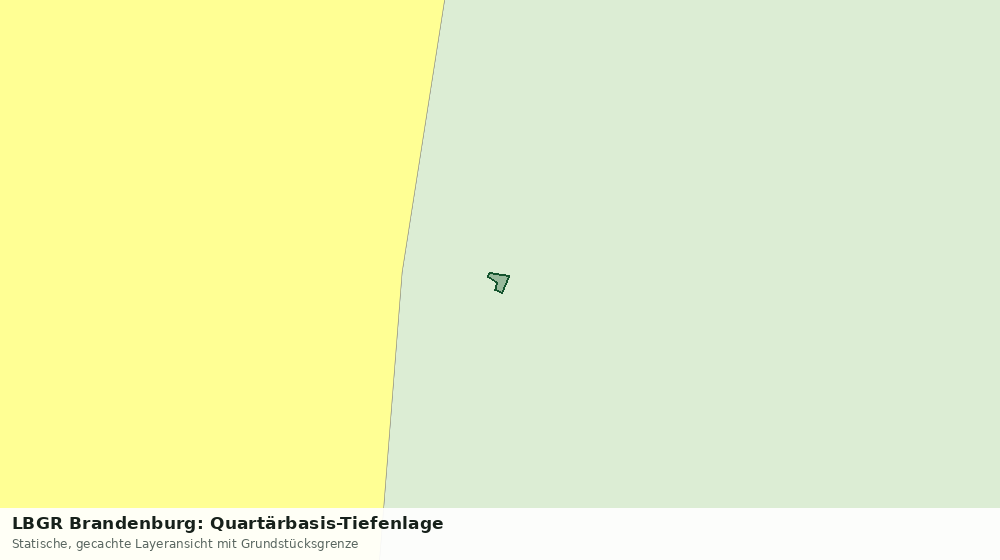 Statische Kartenansicht: LBGR Brandenburg: Quartärbasis-Tiefenlage