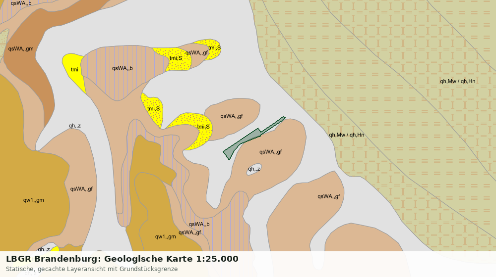 Statische Kartenansicht: LBGR Brandenburg: Geologische Karte 1:25.000