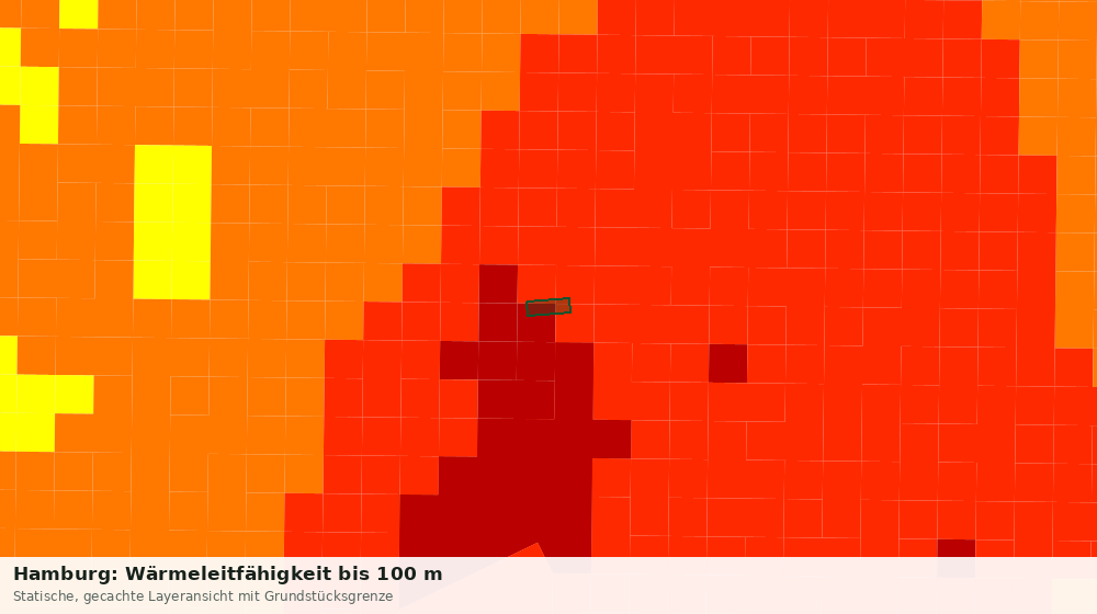 Statische Kartenansicht: Hamburg: Wärmeleitfähigkeit bis 100 m