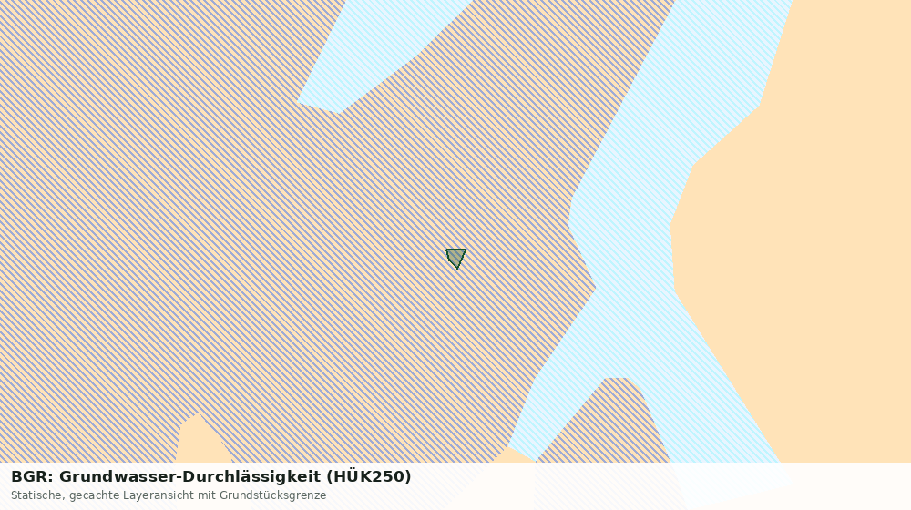 Statische Kartenansicht: BGR: Grundwasser-Durchlässigkeit (HÜK250)