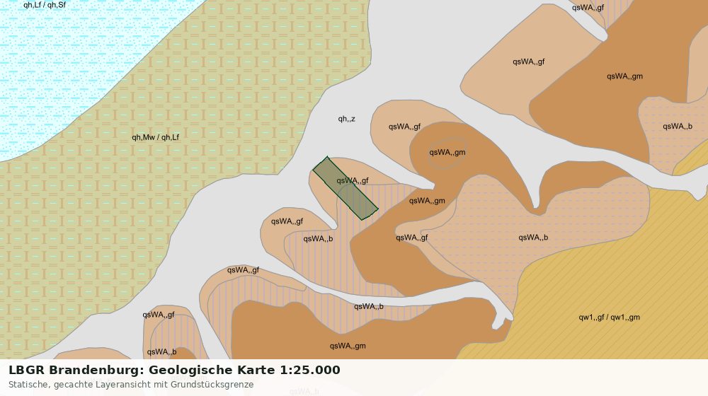 Statische Kartenansicht: LBGR Brandenburg: Geologische Karte 1:25.000