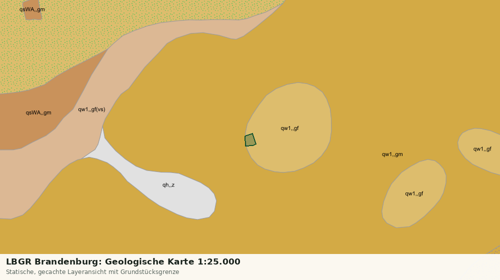 Statische Kartenansicht: LBGR Brandenburg: Geologische Karte 1:25.000