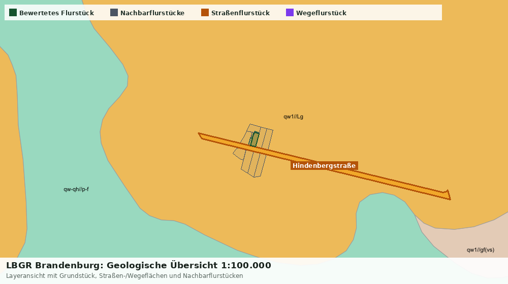 Statische Kartenansicht: LBGR Brandenburg: Geologische Übersicht 1:100.000