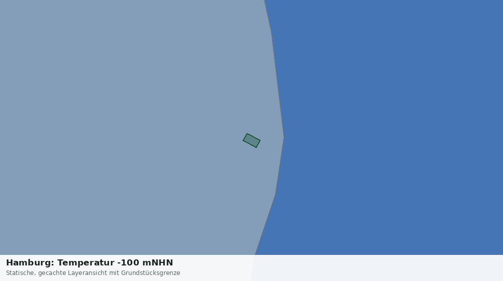 Statische Kartenansicht: Hamburg: Temperatur -100 mNHN