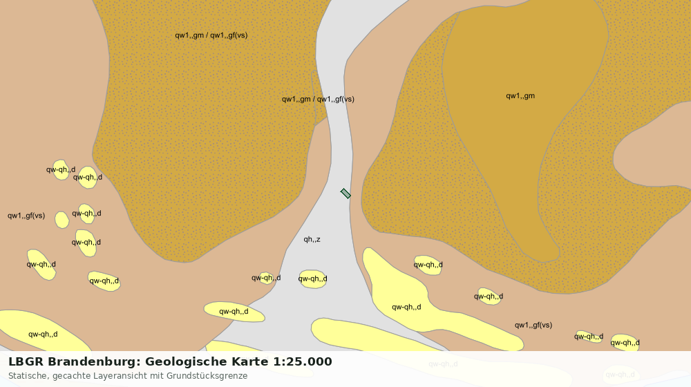Statische Kartenansicht: LBGR Brandenburg: Geologische Karte 1:25.000