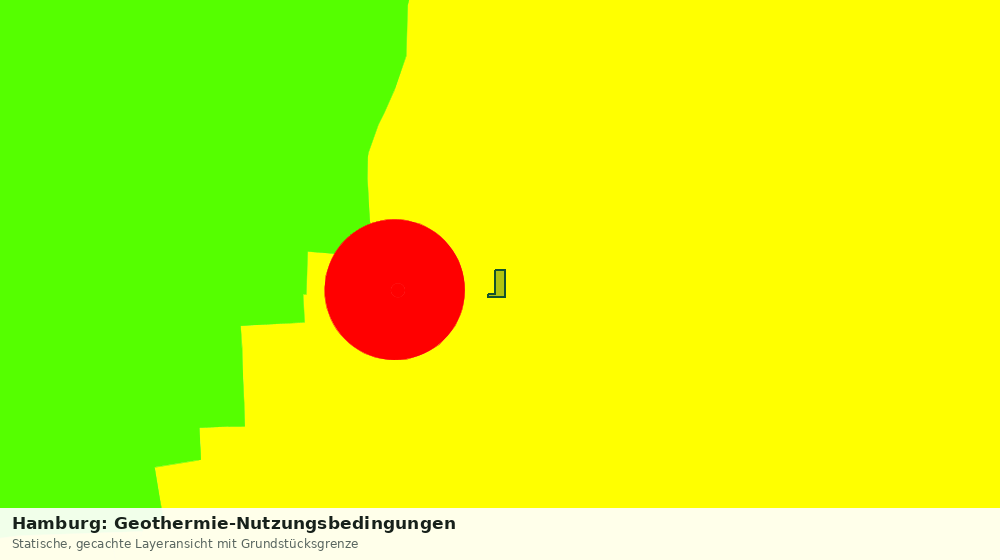 Statische Kartenansicht: Hamburg: Geothermie-Nutzungsbedingungen