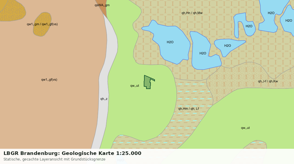 Statische Kartenansicht: LBGR Brandenburg: Geologische Karte 1:25.000