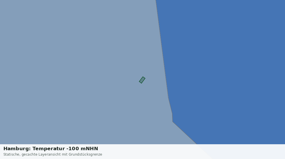 Statische Kartenansicht: Hamburg: Temperatur -100 mNHN