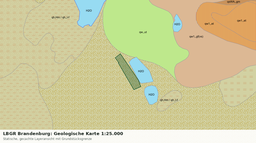 Statische Kartenansicht: LBGR Brandenburg: Geologische Karte 1:25.000