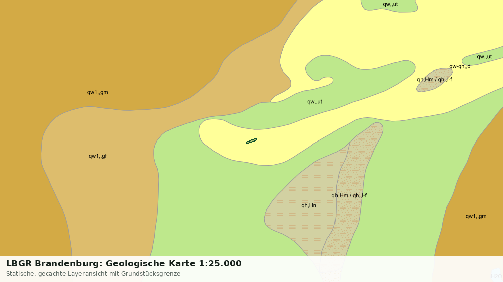 Statische Kartenansicht: LBGR Brandenburg: Geologische Karte 1:25.000