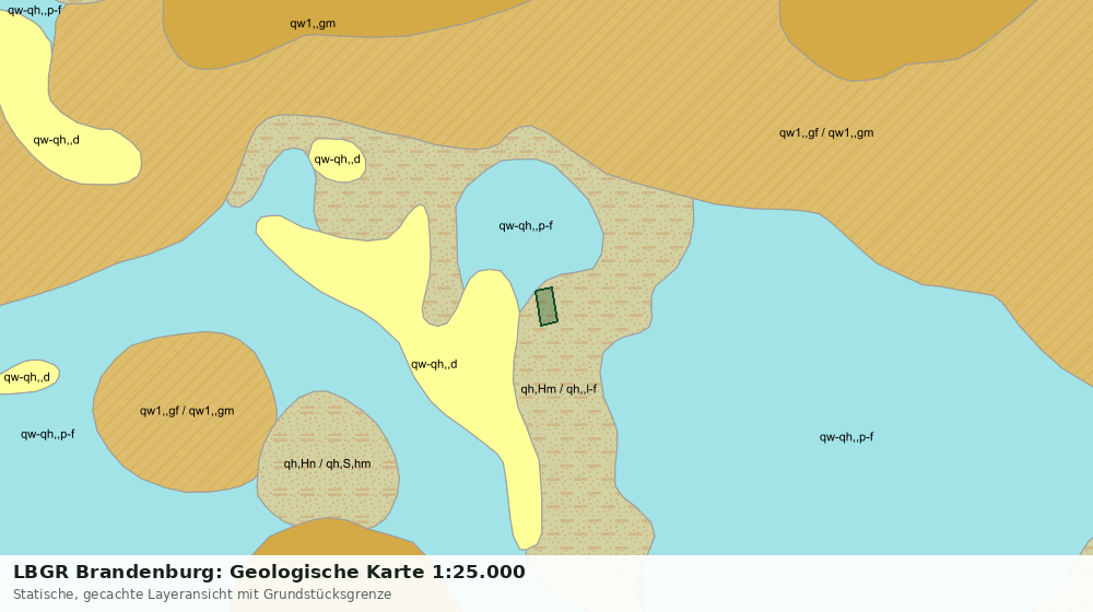 Statische Kartenansicht: LBGR Brandenburg: Geologische Karte 1:25.000