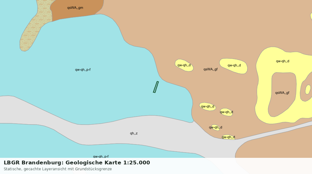 Statische Kartenansicht: LBGR Brandenburg: Geologische Karte 1:25.000