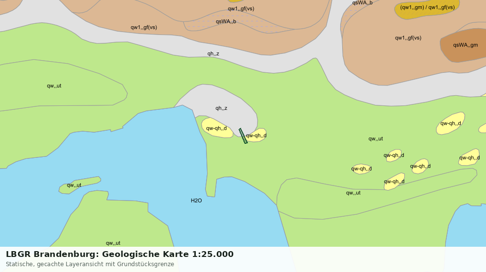 Statische Kartenansicht: LBGR Brandenburg: Geologische Karte 1:25.000