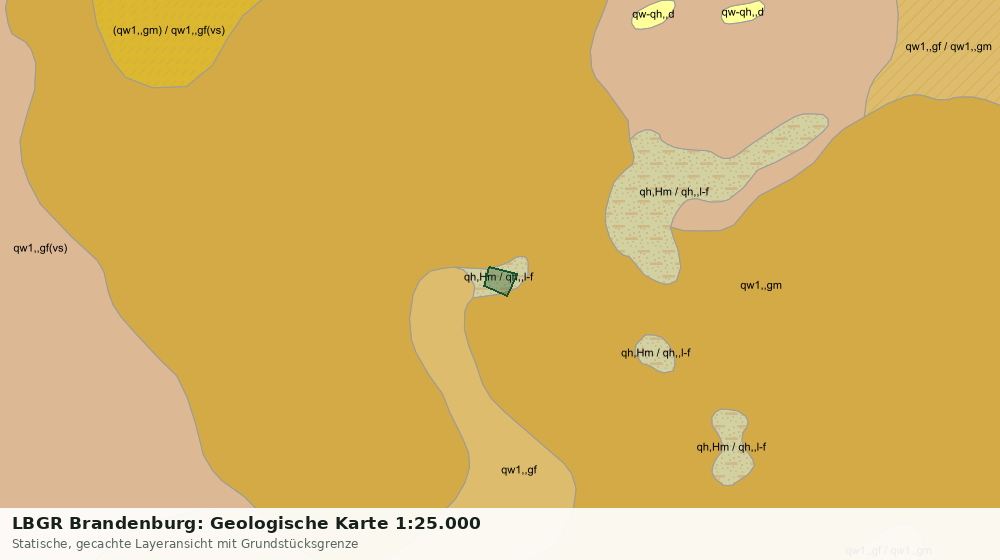 Statische Kartenansicht: LBGR Brandenburg: Geologische Karte 1:25.000