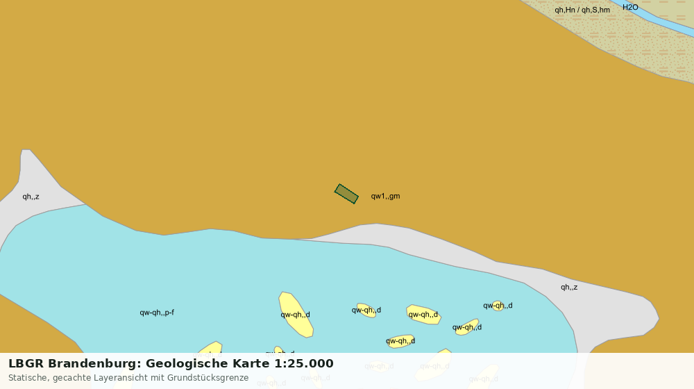 Statische Kartenansicht: LBGR Brandenburg: Geologische Karte 1:25.000
