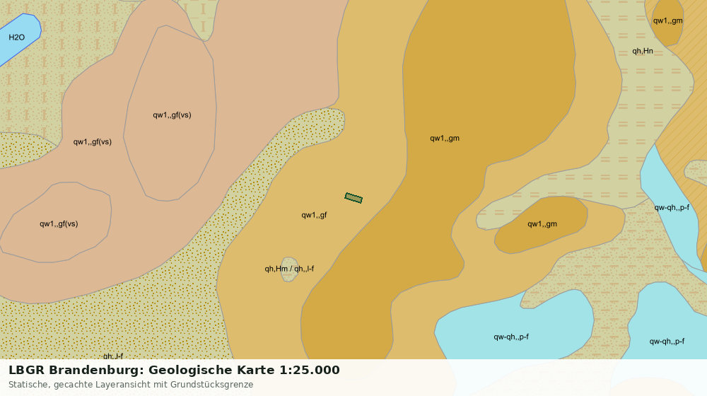Statische Kartenansicht: LBGR Brandenburg: Geologische Karte 1:25.000