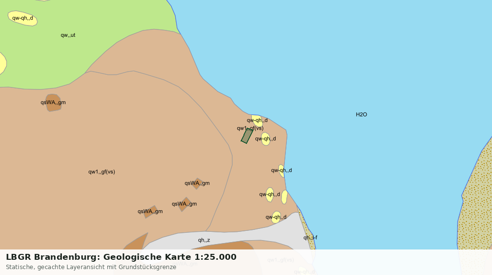 Statische Kartenansicht: LBGR Brandenburg: Geologische Karte 1:25.000