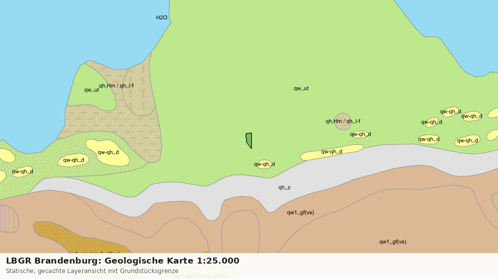 Statische Kartenansicht: LBGR Brandenburg: Geologische Karte 1:25.000