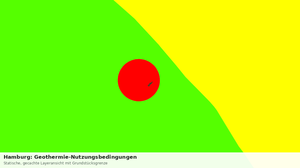 Statische Kartenansicht: Hamburg: Geothermie-Nutzungsbedingungen