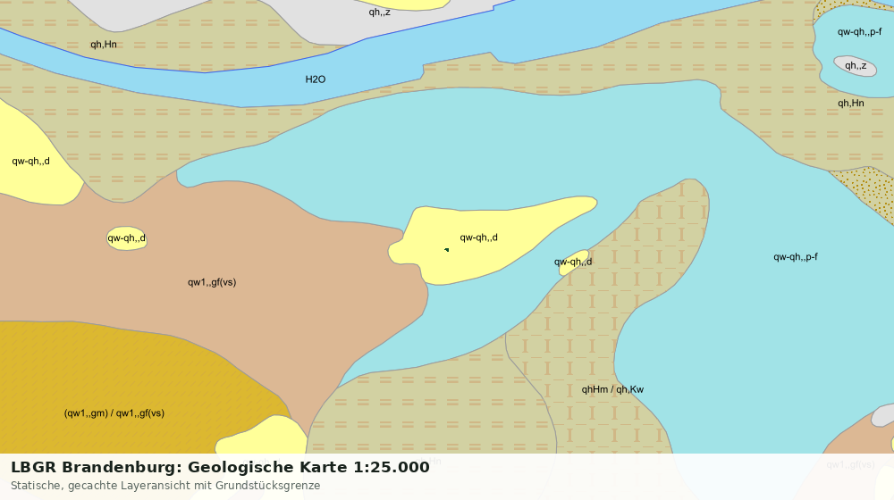 Statische Kartenansicht: LBGR Brandenburg: Geologische Karte 1:25.000