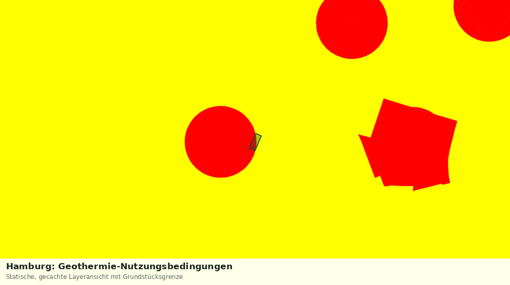 Statische Kartenansicht: Hamburg: Geothermie-Nutzungsbedingungen