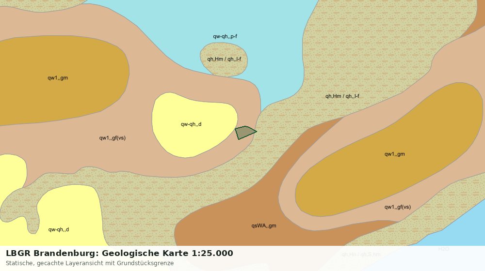 Statische Kartenansicht: LBGR Brandenburg: Geologische Karte 1:25.000