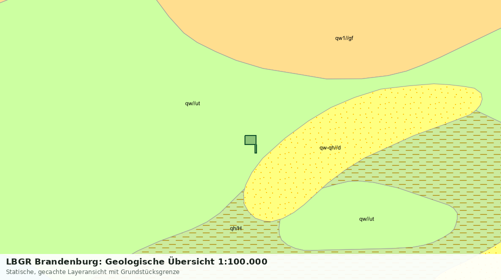 Statische Kartenansicht: LBGR Brandenburg: Geologische Übersicht 1:100.000