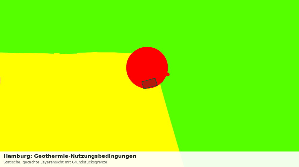 Statische Kartenansicht: Hamburg: Geothermie-Nutzungsbedingungen