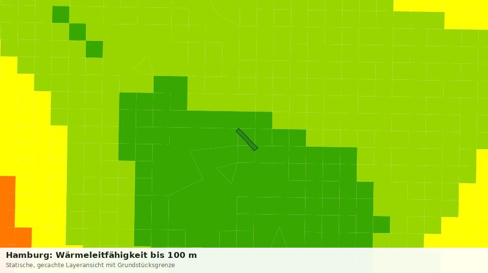 Statische Kartenansicht: Hamburg: Wärmeleitfähigkeit bis 100 m