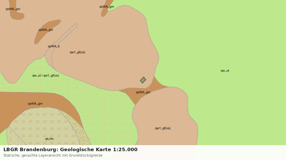 Statische Kartenansicht: LBGR Brandenburg: Geologische Karte 1:25.000