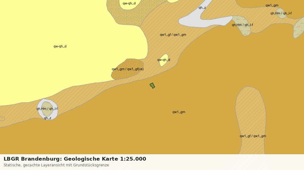 Statische Kartenansicht: LBGR Brandenburg: Geologische Karte 1:25.000
