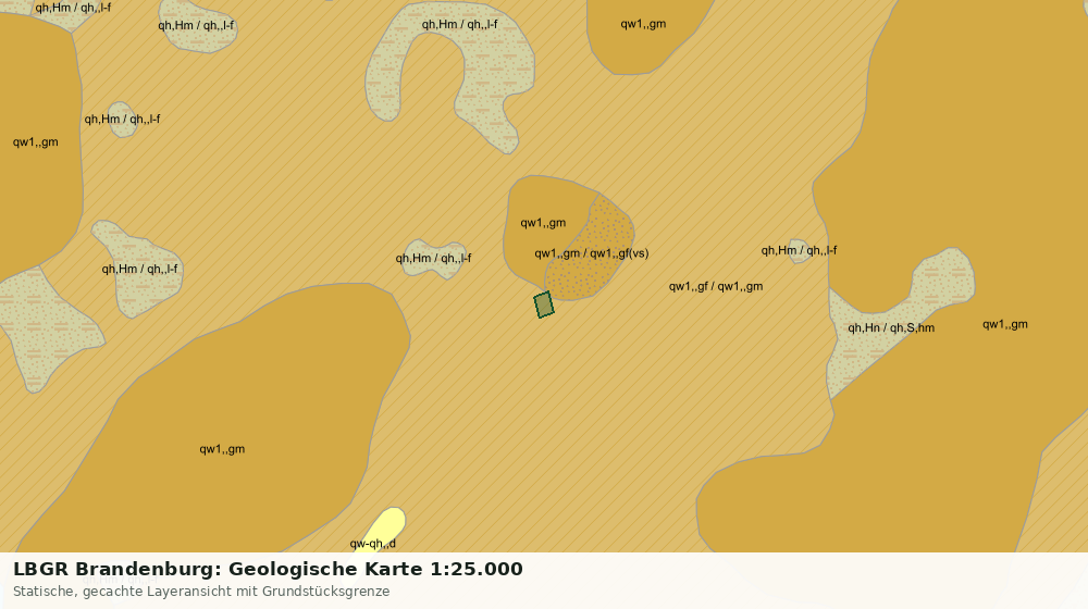 Statische Kartenansicht: LBGR Brandenburg: Geologische Karte 1:25.000