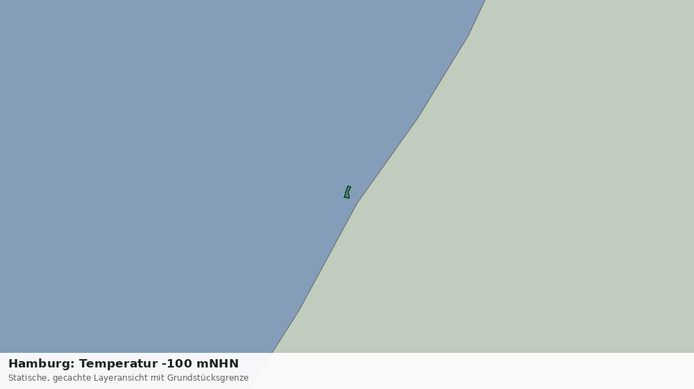 Statische Kartenansicht: Hamburg: Temperatur -100 mNHN